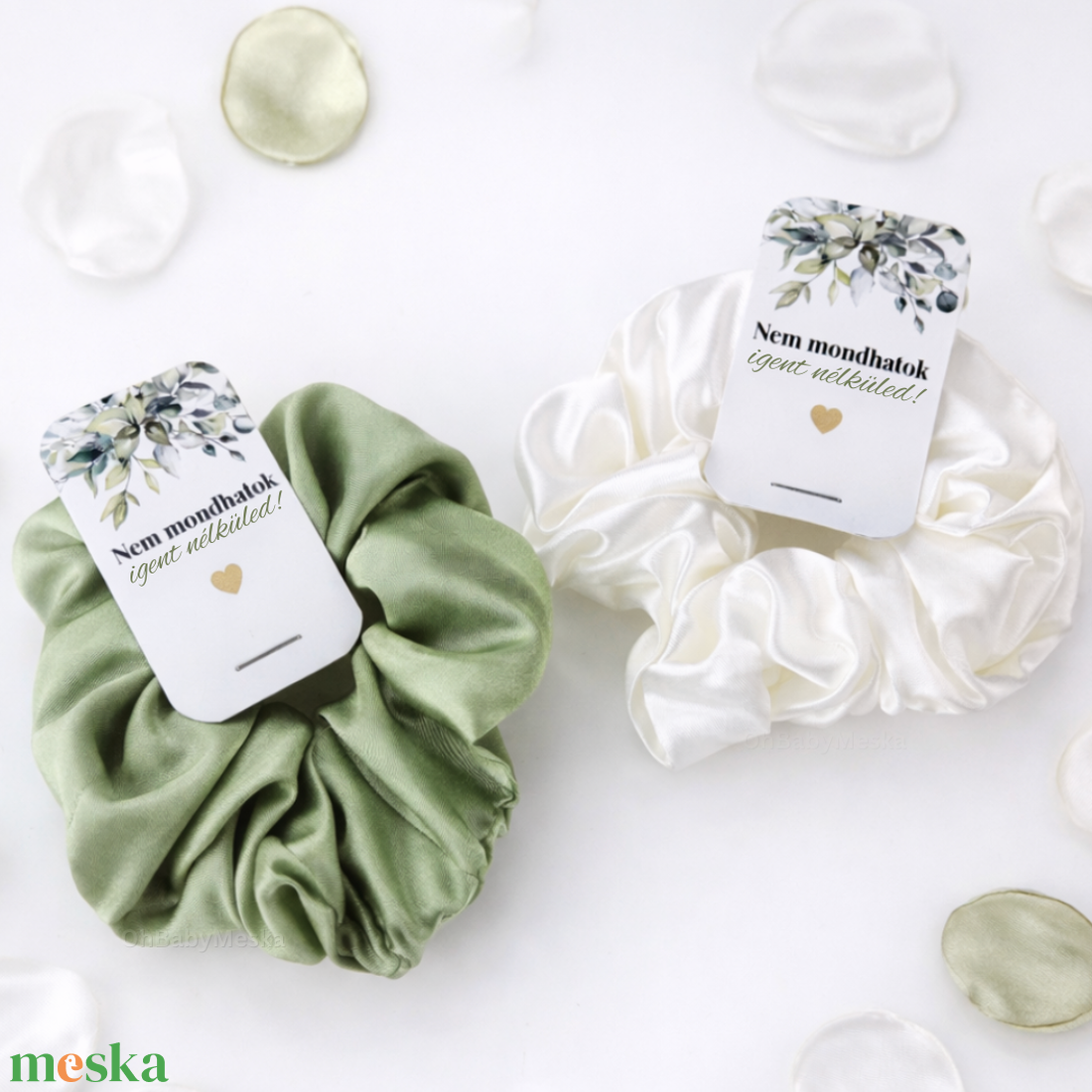 Koszorúslány hajgumi, Lánybúcsú kellékek, Tanúfelkérő scrunchie, Koszorúslány felkérő, Virágszóró kislány - esküvő - meghívó & kártya - koszorúslány felkérő - Meska.hu