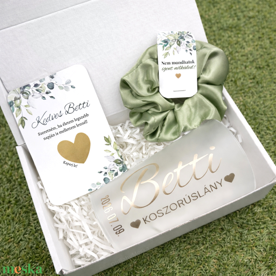 Koszorúslány felkérő ajándék doboz, Esküvői pezsgős pohár, Tanú felkérő szett, Koszorúslány ajándék, Egyedi tanú felkérő - esküvő - meghívó & kártya - koszorúslány felkérő - Meska.hu