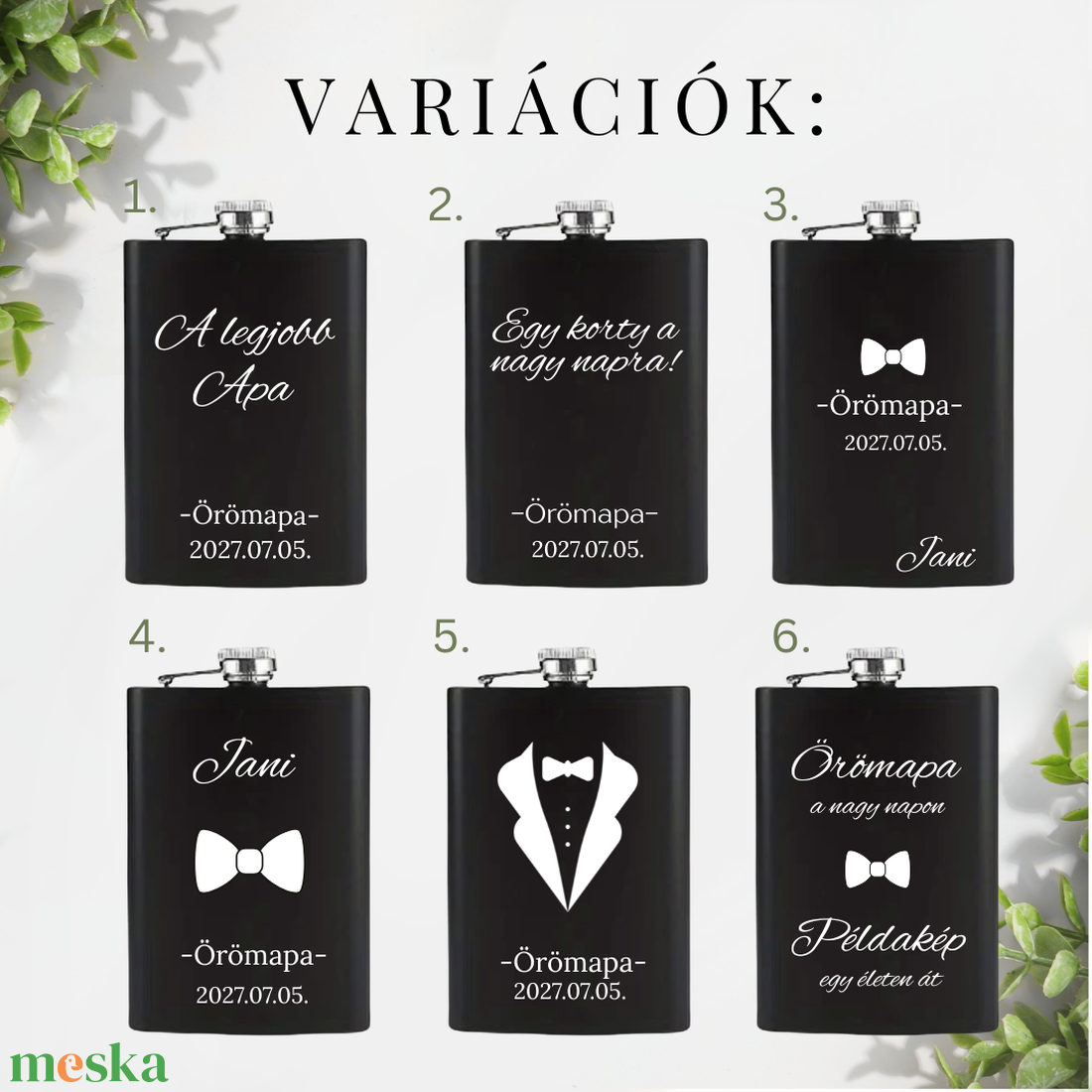 Örömapa ajándék szett, Esküvői feles pohár, Örömapa ajándék, Lapos üveg, Egyedi Örömapa felkérő, Szülőköszöntő - esküvő - emlék & ajándék - szülőköszöntő ajándék - Meska.hu