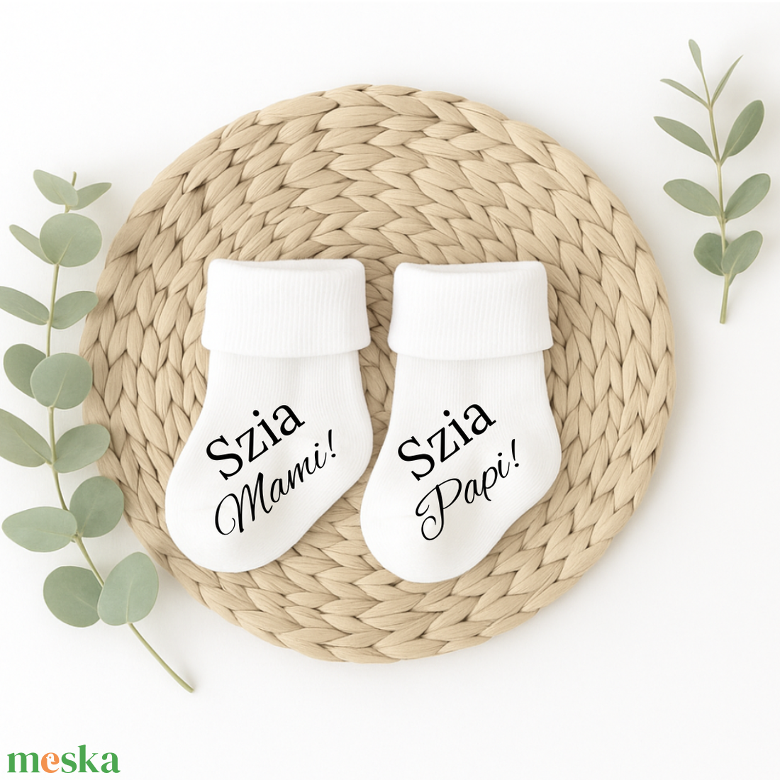 Bababejelentő zokni, Nagyszülő leszel bejelentés, Egyedi Ajándék nagyszülőknek, Gyermekáldás, Hamarosan érkezem - baba - mama - babaemlékek - bababejelentők - Meska.hu