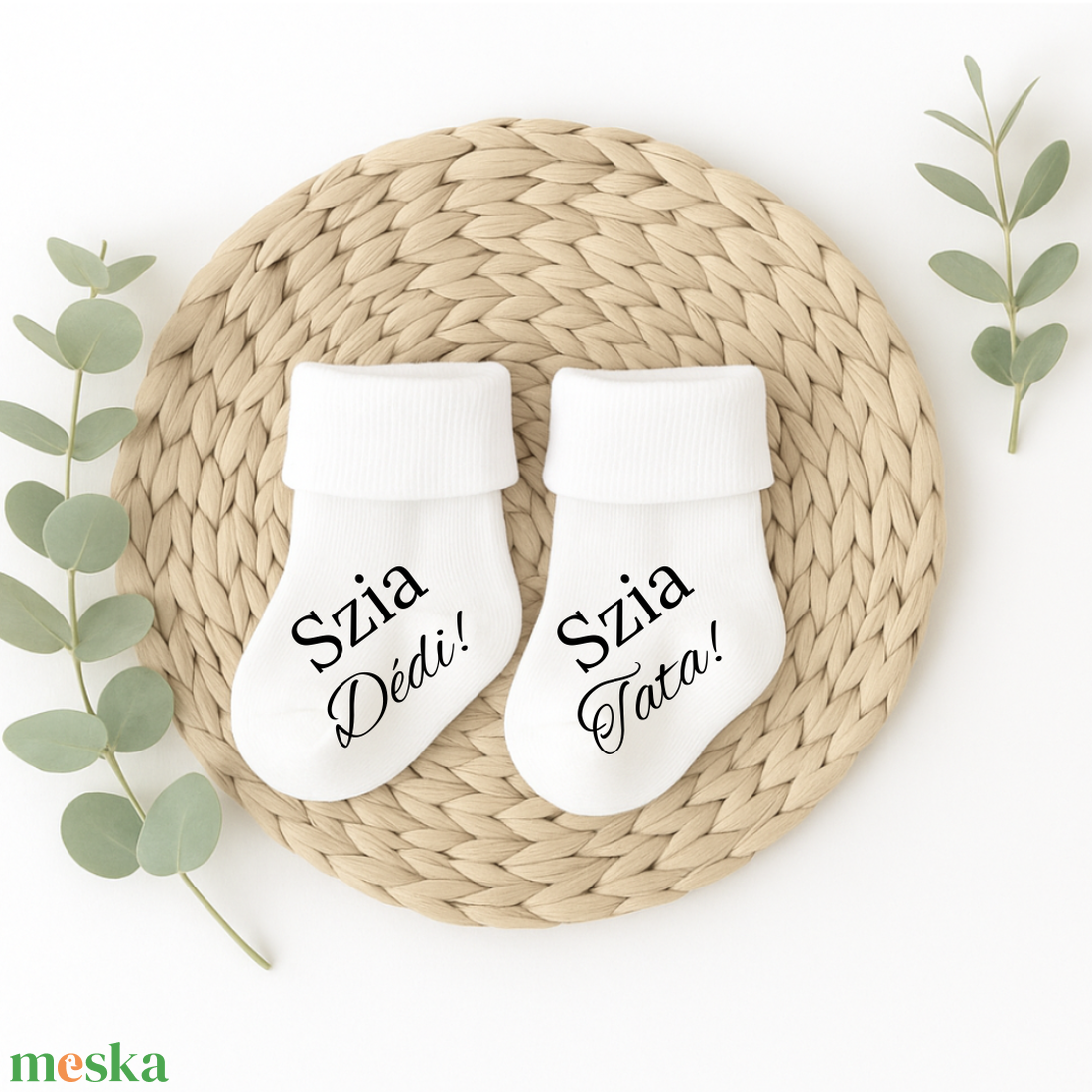 Bababejelentő zokni, Nagyszülő leszel bejelentés, Egyedi Ajándék nagyszülőknek, Gyermekáldás, Hamarosan érkezem - baba - mama - babaemlékek - bababejelentők - Meska.hu