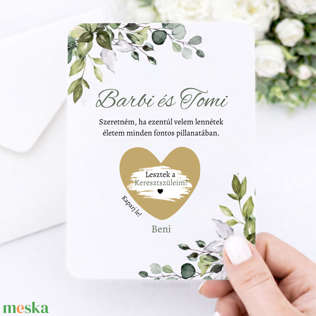 Keresztszülő felkérő szett, Kaparós Sorsjegy, Kaparós Keresztanya felkérő, Keresztapa felkérés, Keresztszülő ajándék box - baba - mama - keresztelő kellékek - keresztszülő felkérő - Meska.hu