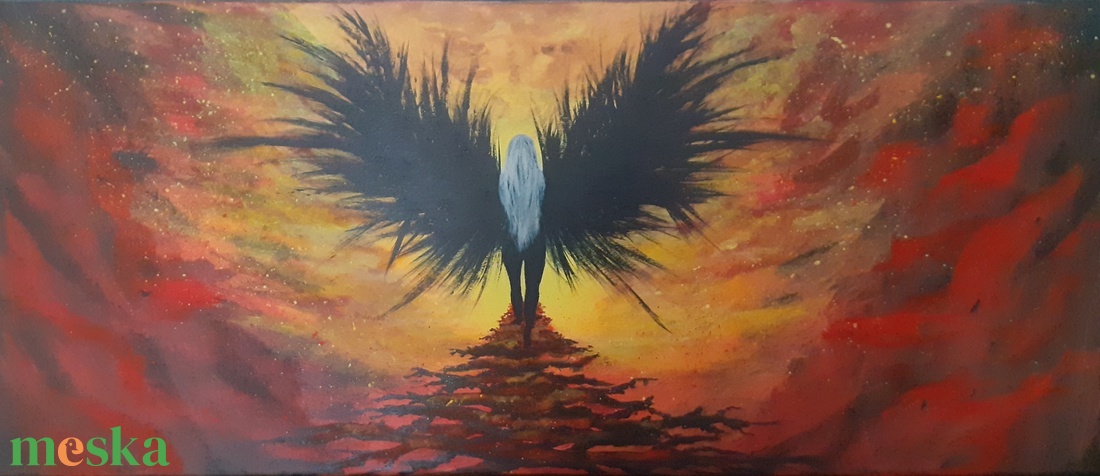 Ddens engel - művészet - festmény - akril - Meska.hu