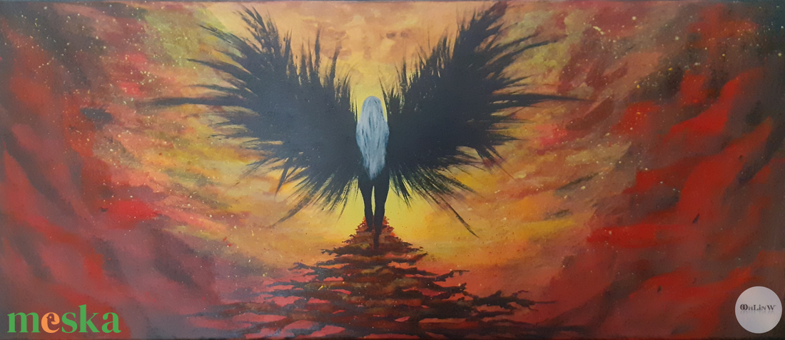 D�dens engel - művészet - festmény - akril - Meska.hu