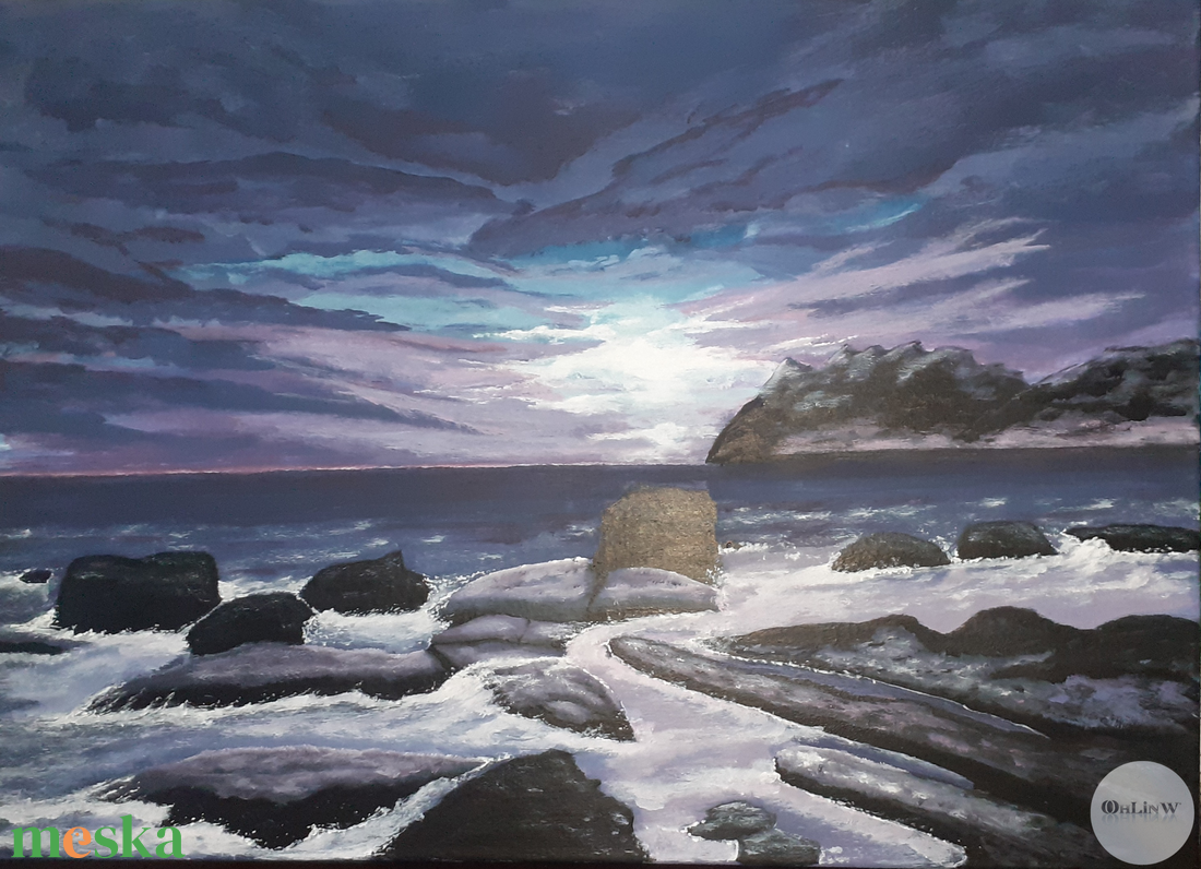 Uttakleiv - művészet - festmény - akril - Meska.hu