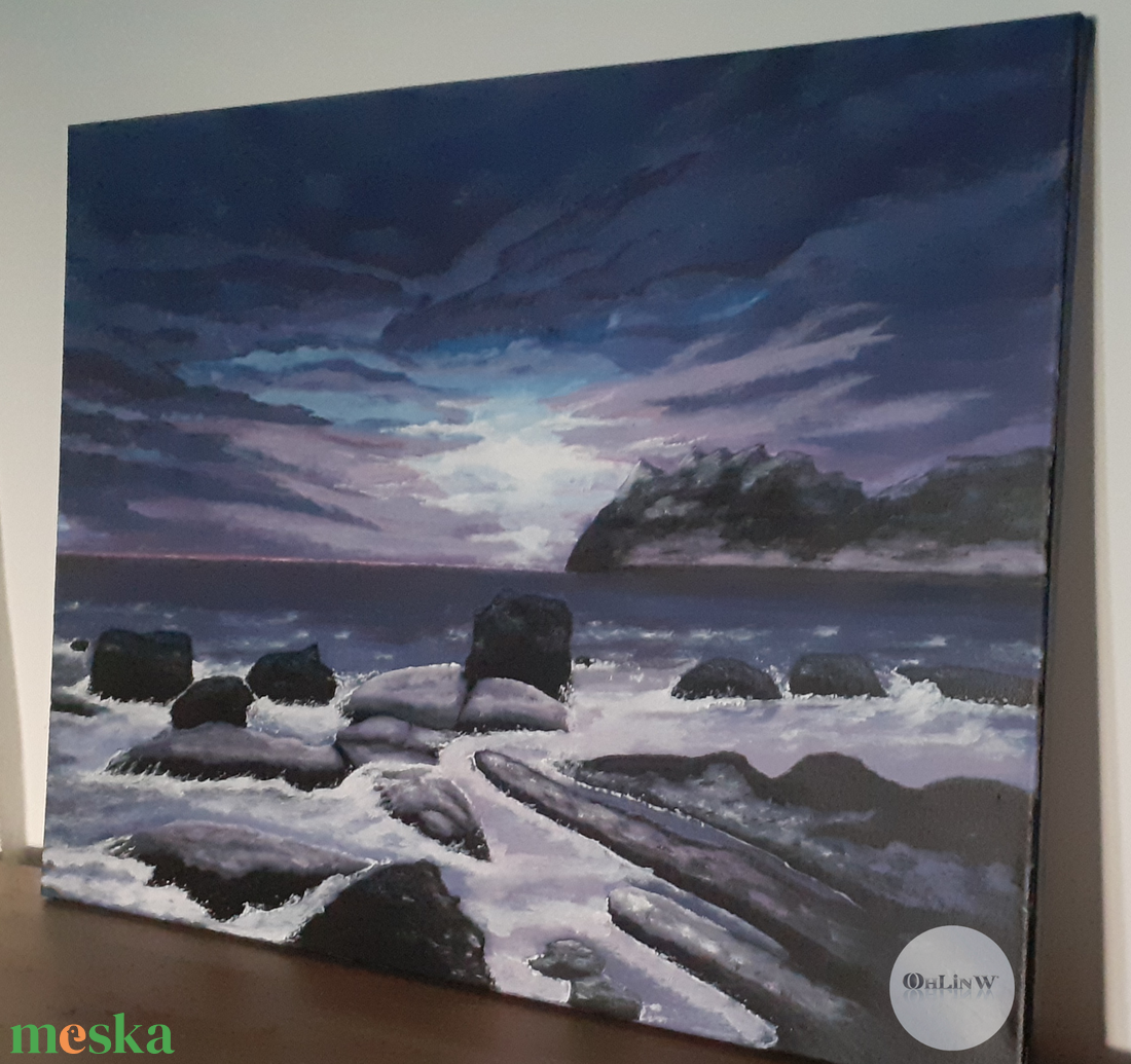 Uttakleiv - művészet - festmény - akril - Meska.hu