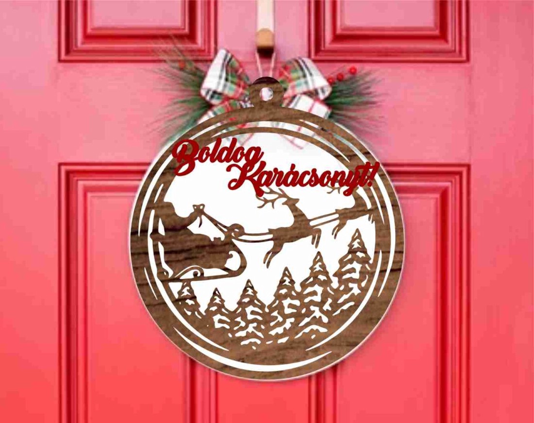 Ajtódísz, karácsonyi kopogtató  - karácsony - karácsonyi lakásdekoráció - karácsonyi ajtódíszek - Meska.hu