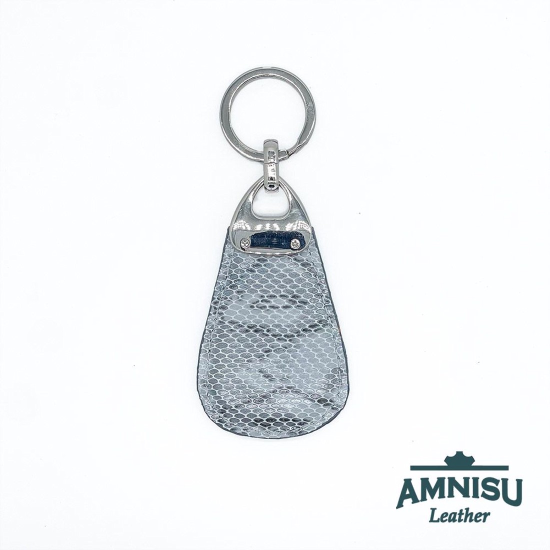 Szürke kígyómintás csepp alakú swarovski köves kulcstartó H3016 - táska & tok - kulcstartó & táskadísz - kulcstartó - Meska.hu