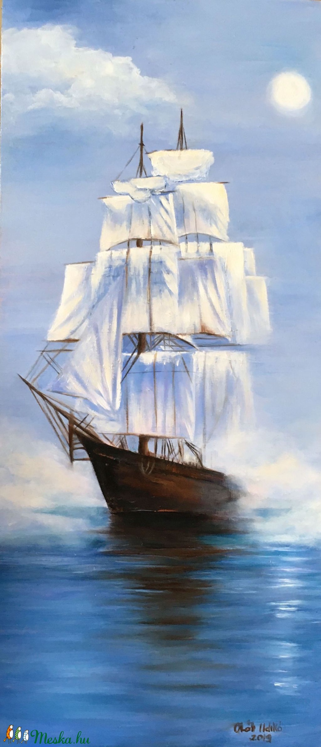 Olajfestmény , 39x17 cm,  - művészet - festmény - olajfestmény - Meska.hu
