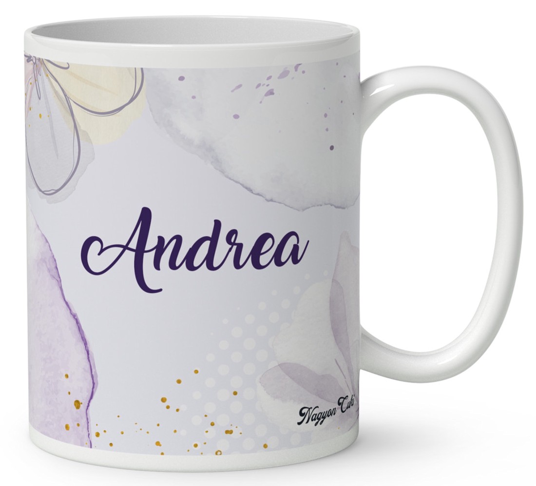 Névvel kérhető - Kedves ibolya virágos tündér mintás bögre - otthon & életmód - konyhafelszerelés, tálalás - tálalás - bögre & csésze - Meska.hu