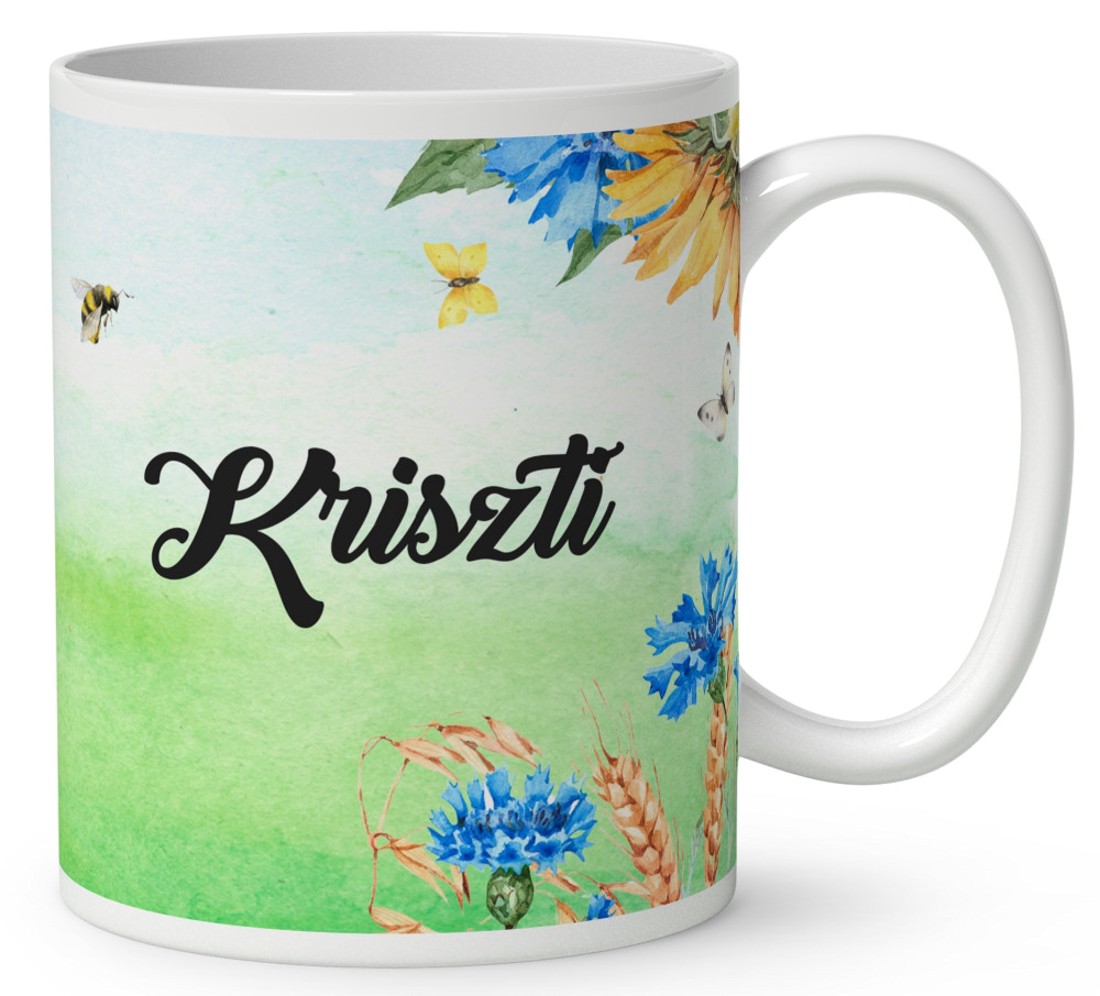 Névvel kérhető - Selfie napraforgós manó lány mintás bögre - otthon & életmód - konyhafelszerelés, tálalás - tálalás - bögre & csésze - Meska.hu