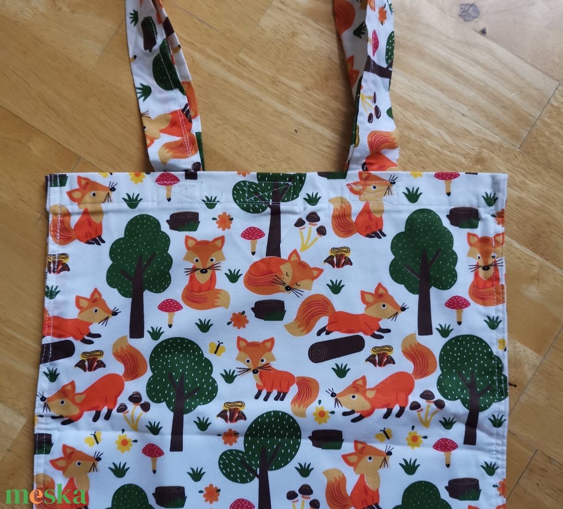 Rókás bélelt szatyor mindennapokra - Bevásálószatyor oeko-tex pamut anyagból - Tote bag - táska & tok - kézitáska & válltáska - vállon átvethető táska - Meska.hu Rókás bélelt szatyor mindennapokra - Bevásálószatyor oeko-tex pamut anyagból - Tote bag - táska & tok - kézitáska & válltáska - vállon átvethető táska - Meska.hu