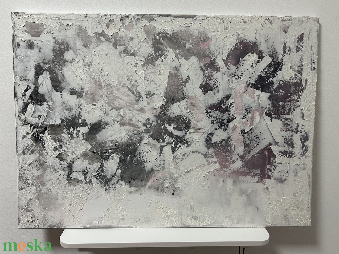 Akril festmény: Grey-Pink Mess - művészet - festmény - akril - Meska.hu