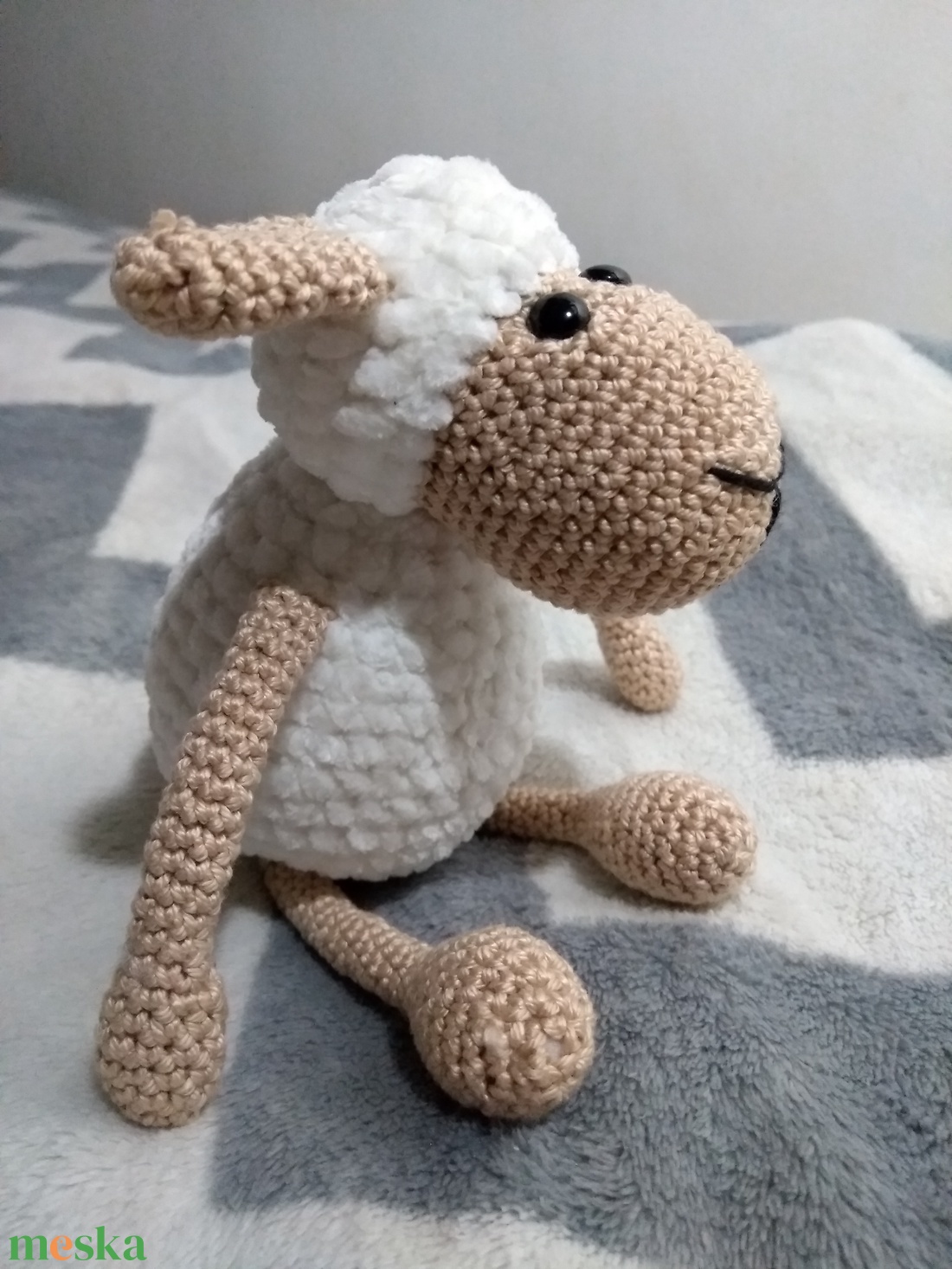 Horgolt bárány - játék & sport - plüssállat & játékfigura - plüss bárány - Meska.hu