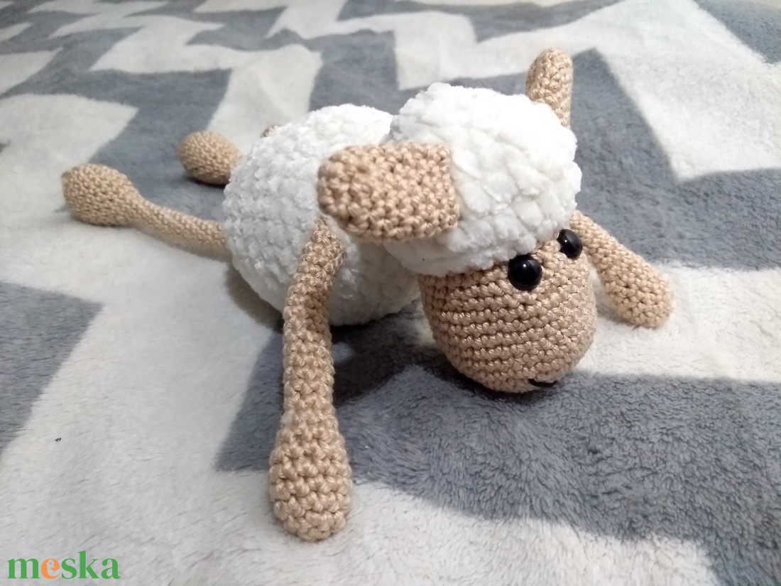 Horgolt bárány - játék & sport - plüssállat & játékfigura - plüss bárány - Meska.hu