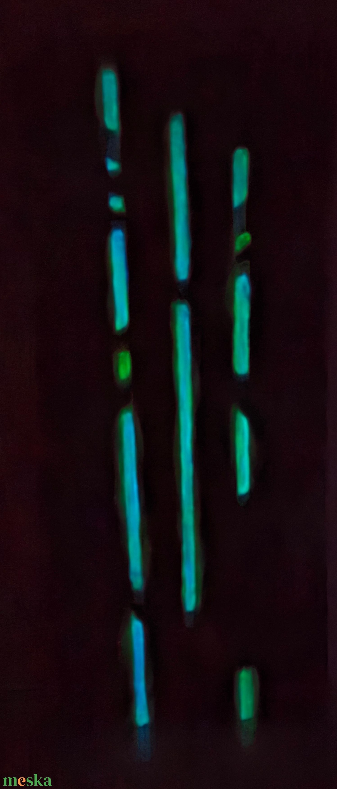 Éjszakai dzsungel � világító olajfestmény 58�25 cm - művészet - festmény - olajfestmény - Meska.hu