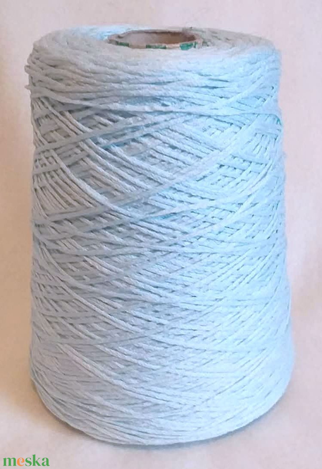 Gyönyörű világoskék pamut fonal - 500 g, babaruhához is tökéletes.  - kellékek & szerszámok - rövidáru - fonal, cérna - kevert fonal - Meska.hu