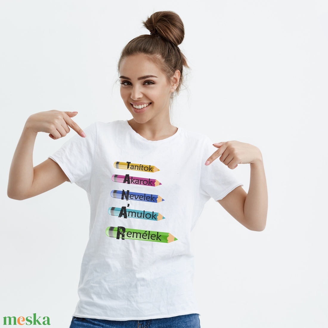 Tanáros póló - ruha & divat - női ruha - póló, felső - Meska.hu