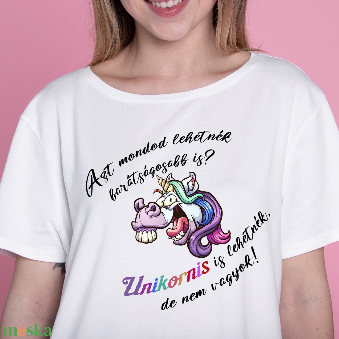 Unikornis is lehetnék női póló - ruha & divat - női ruha - póló, felső - Meska.hu Unikornis is lehetnék női póló - ruha & divat - női ruha - póló, felső - Meska.hu