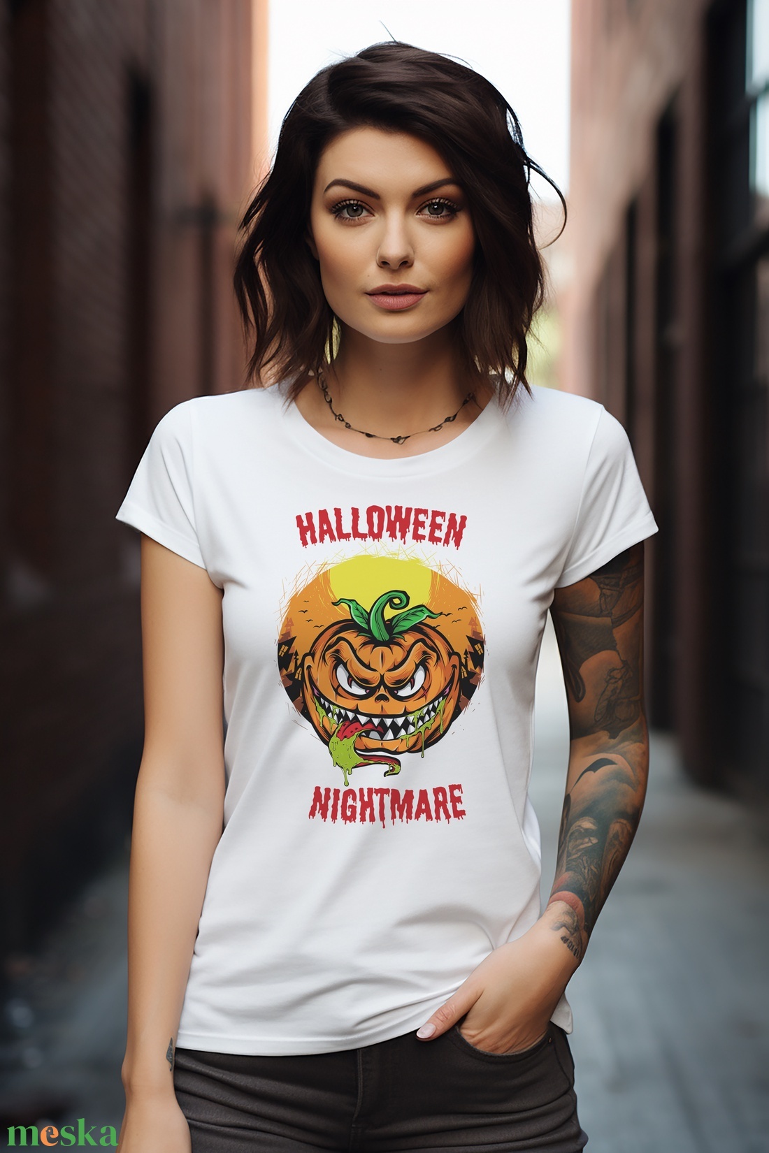 Halloweeni női póló - ruha & divat - női ruha - póló, felső - Meska.hu Halloweeni női póló - ruha & divat - női ruha - póló, felső - Meska.hu