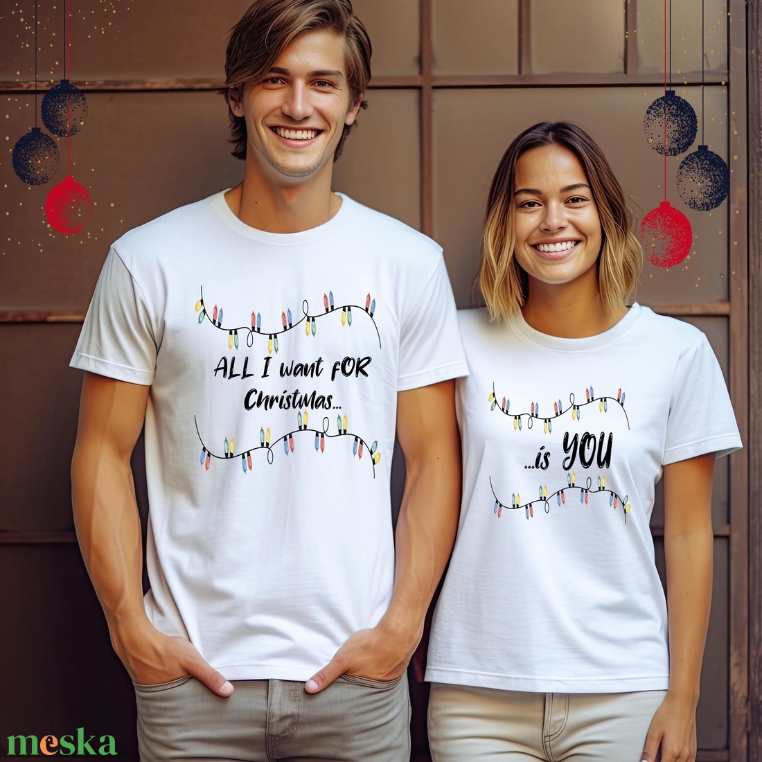 All i want for Christmas is You-karácsonyi páros póló - ruha & divat - páros szett - női-férfi páros szett - Meska.hu All i want for Christmas is You-karácsonyi páros póló - ruha & divat - páros szett - női-férfi páros szett - Meska.hu