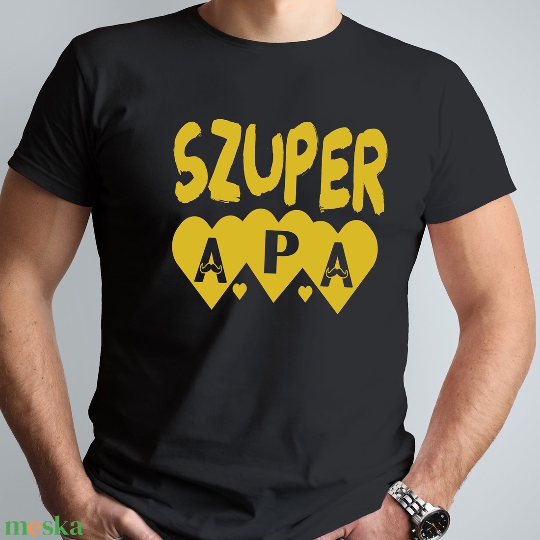 Szuper apa férfi póló - ruha & divat - férfi ruha - póló - Meska.hu Szuper apa férfi póló - ruha & divat - férfi ruha - póló - Meska.hu