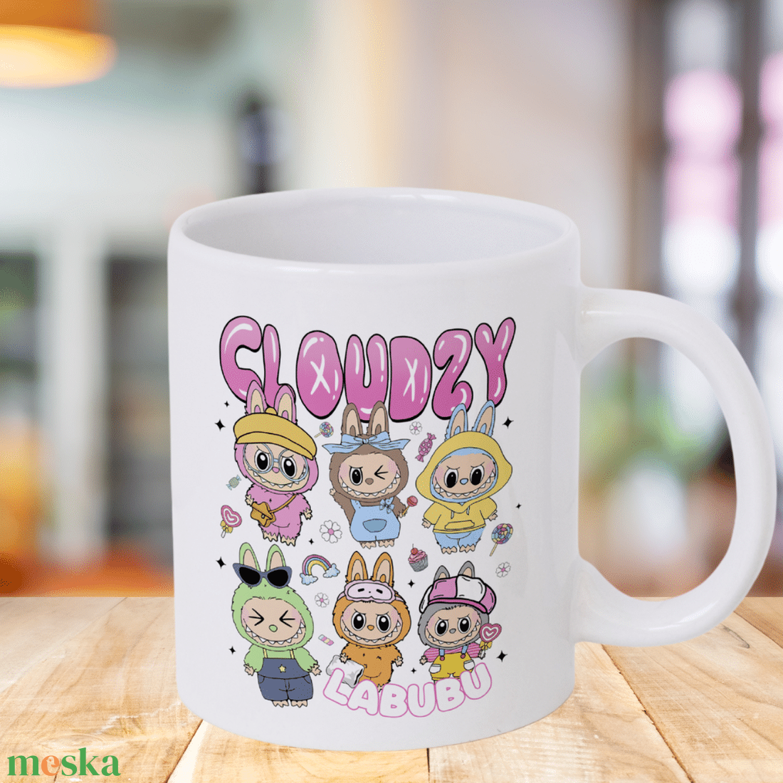 Cloudzy Labubu bögre  - otthon & életmód - konyhafelszerelés, tálalás - tálalás - bögre & csésze - Meska.hu