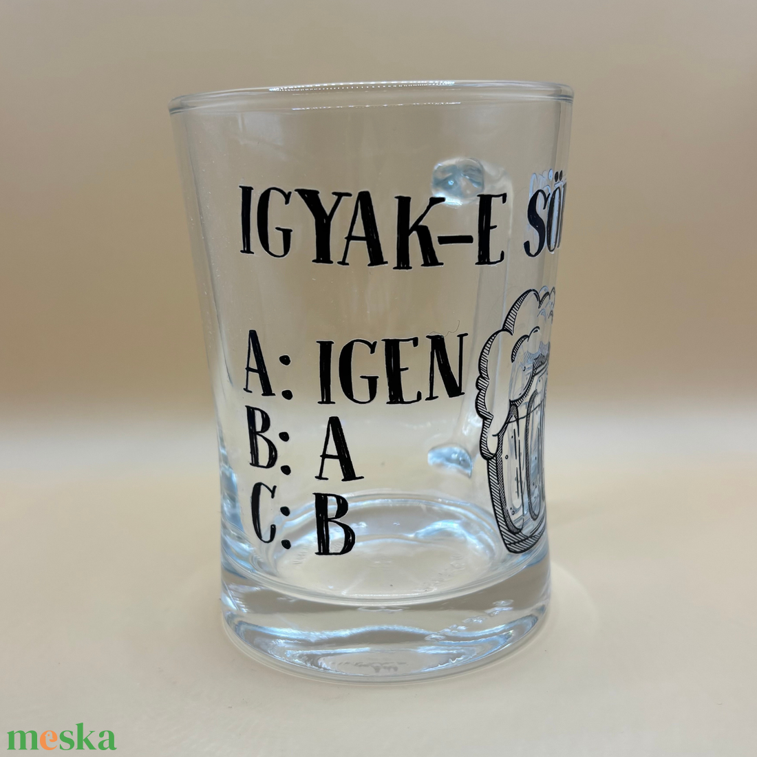 Poénos sörös korsó - otthon & életmód - konyhafelszerelés, tálalás - tálalás - sörös pohár és korsó - Meska.hu