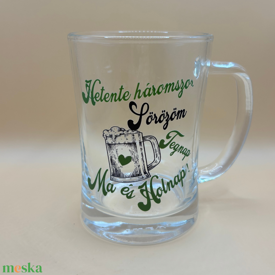 Poénos sörös korsó - otthon & életmód - konyhafelszerelés, tálalás - tálalás - sörös pohár és korsó - Meska.hu