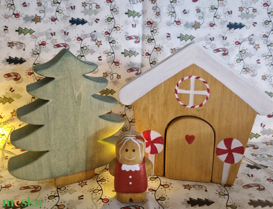 Mézi szett fenyőfával fajáték szett - játék & sport - plüssállat & játékfigura - más figura - Meska.hu