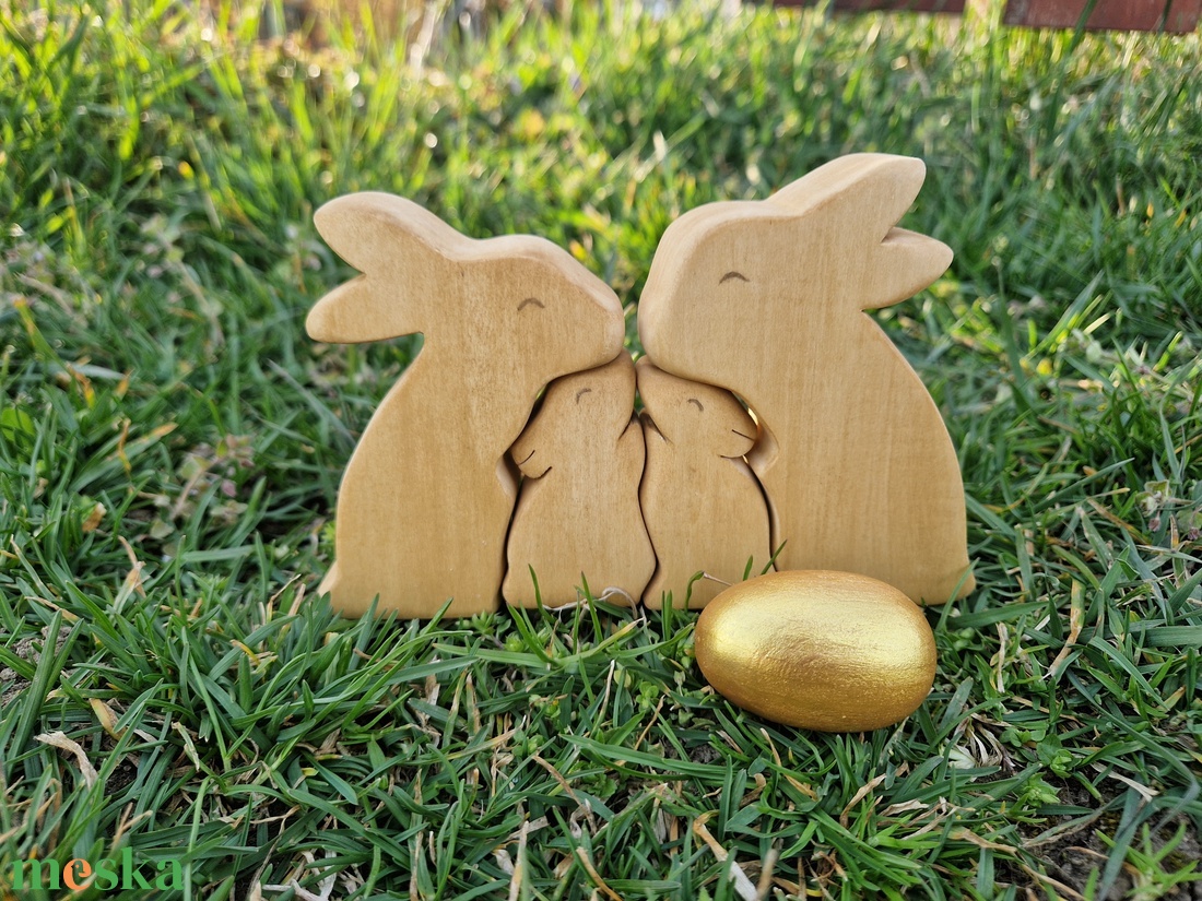 Ölelős nyuszicsalád  - játék & sport - plüssállat & játékfigura - nyuszi - Meska.hu