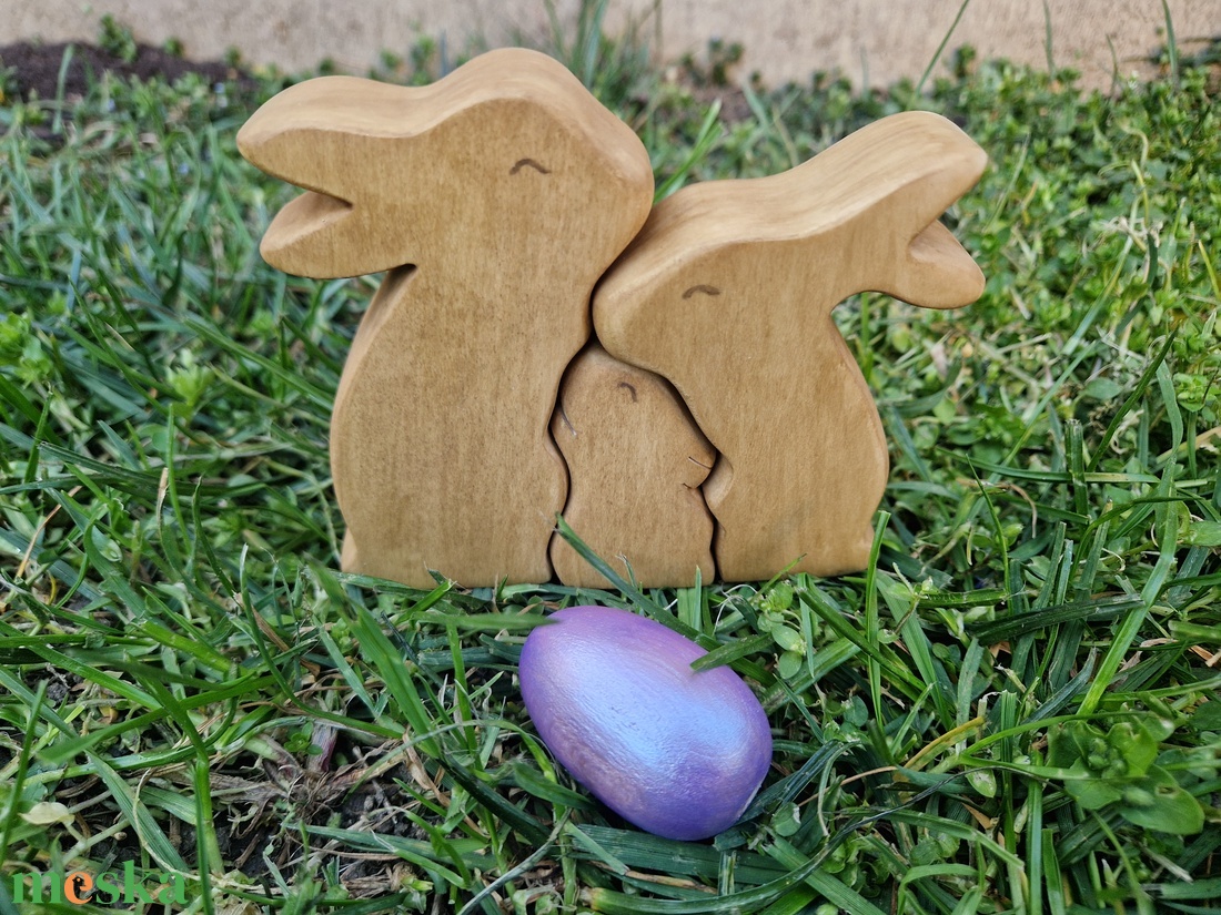 Ölelős nyuszicsalád háromtagú - játék & sport - plüssállat & játékfigura - nyuszi - Meska.hu