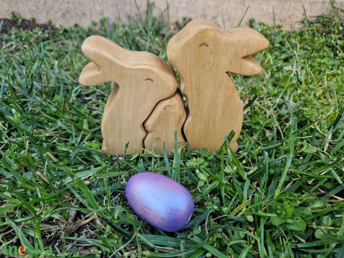 Ölelős nyuszicsalád háromtagú - játék & sport - plüssállat & játékfigura - nyuszi - Meska.hu