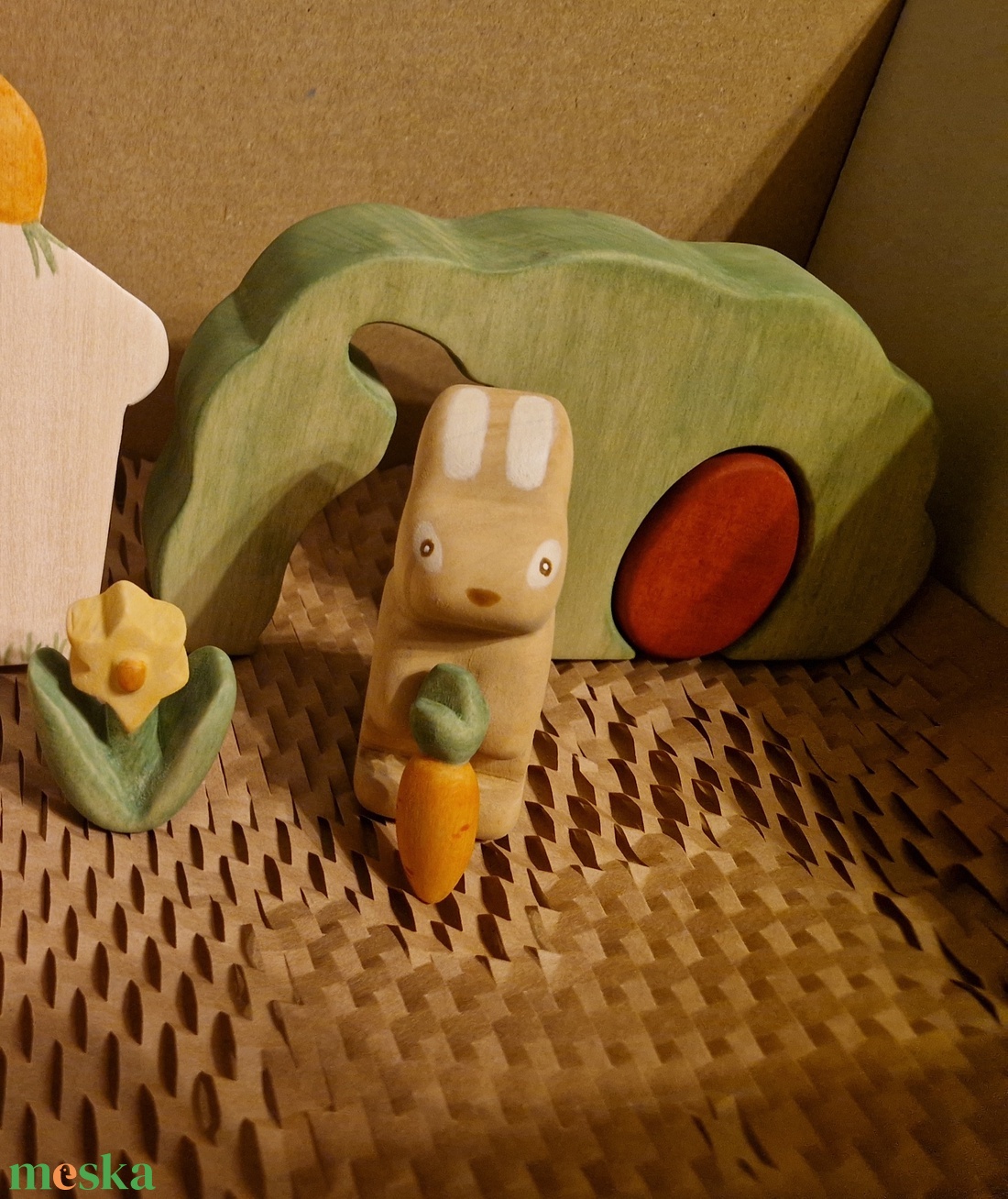 Húsvéti nyuszibox fajáték szett - ünnepi díszek, dekorációk - húsvéti díszek és dekorációk - húsvéti asztaldíszek - Meska.hu