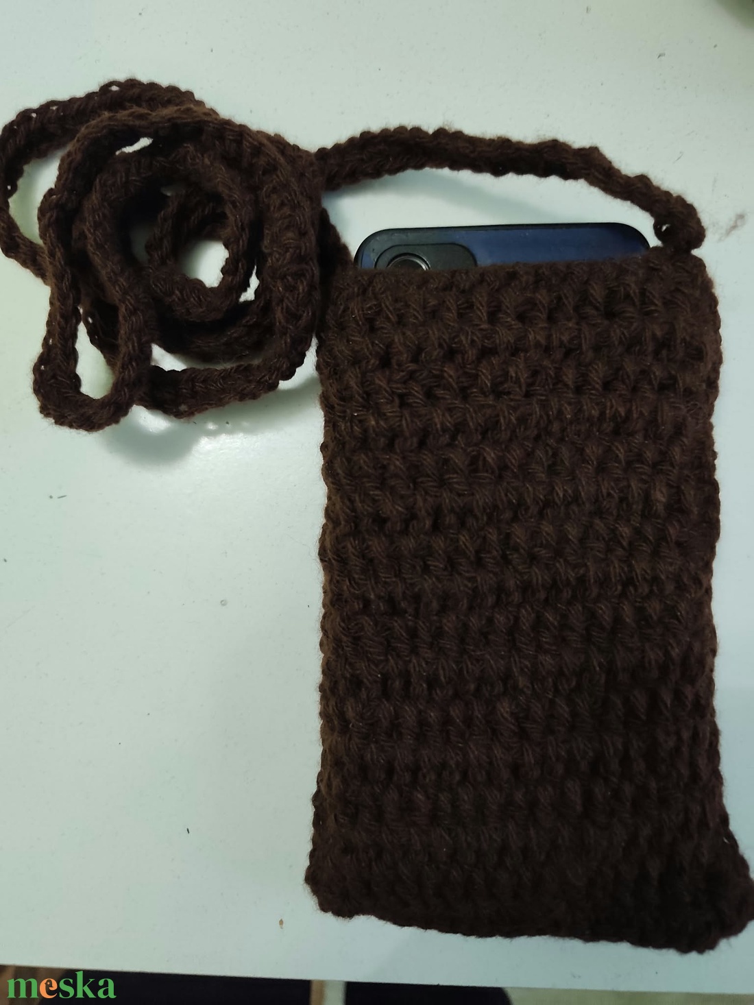 Csokoládé Parfé � Strapabíró, gyöngyös nagymami-kockás mobiltok (10�15 cm) - táska & tok - pénztárca & más tok - telefontok - Meska.hu