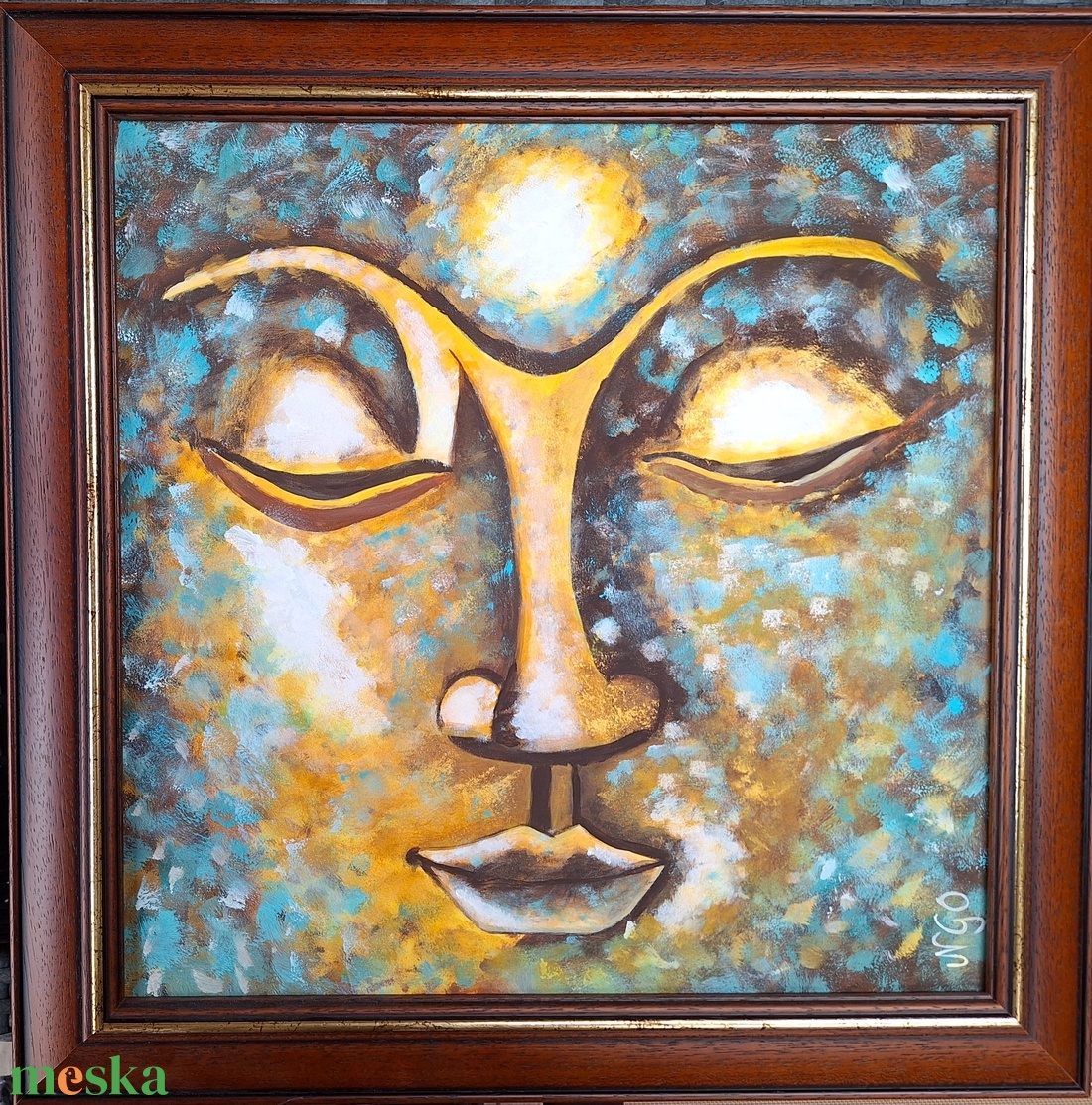 Buddha mosolya akril festmény - művészet - festmény - akril - Meska.hu Buddha mosolya akril festmény - művészet - festmény - akril - Meska.hu