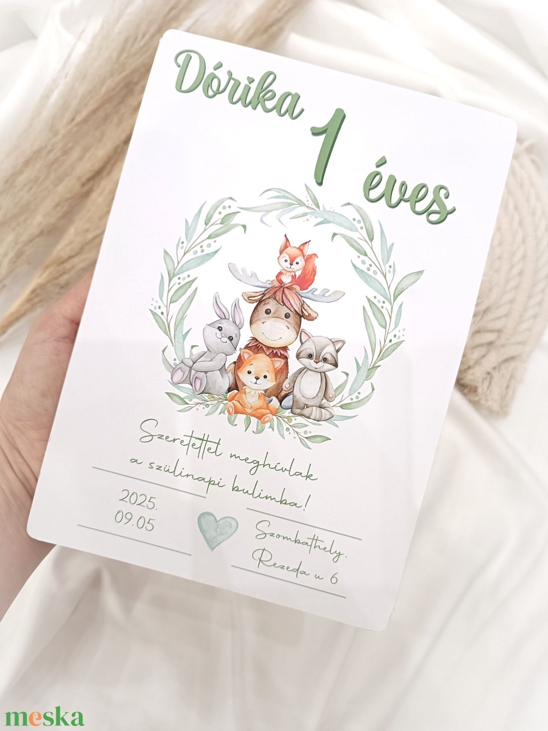 Születésnapi meghívó erdei állatos - Olivior - otthon & életmód - papír, írószer - ajándékozás kellékei - meghívó - Meska.hu Születésnapi meghívó erdei állatos - Olivior - otthon & életmód - papír, írószer - ajándékozás kellékei - meghívó - Meska.hu
