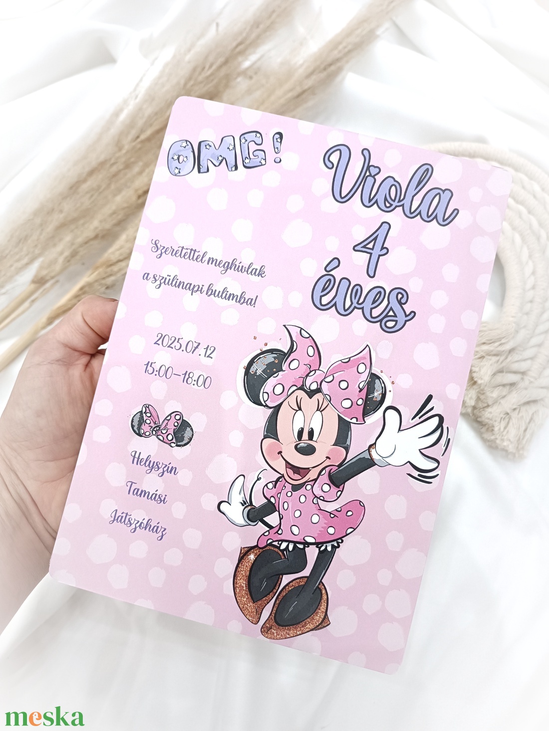 Születésnapi meghívó minnie egeres - Olivior - otthon & életmód - papír, írószer - ajándékozás kellékei - meghívó - Meska.hu Születésnapi meghívó minnie egeres - Olivior - otthon & életmód - papír, írószer - ajándékozás kellékei - meghívó - Meska.hu