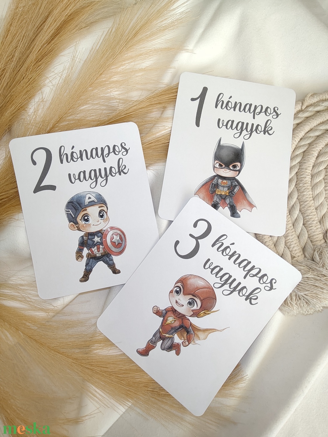 Szuperhős baba mérföldkő kártya csomag - baba - mama - babafotózás - baba mérföldkő kártyák - Meska.hu