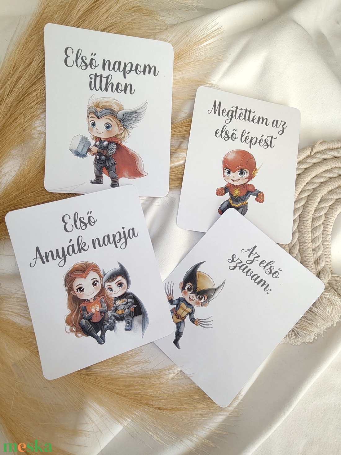 Szuperhős baba mérföldkő kártya csomag - baba - mama - babafotózás - baba mérföldkő kártyák - Meska.hu
