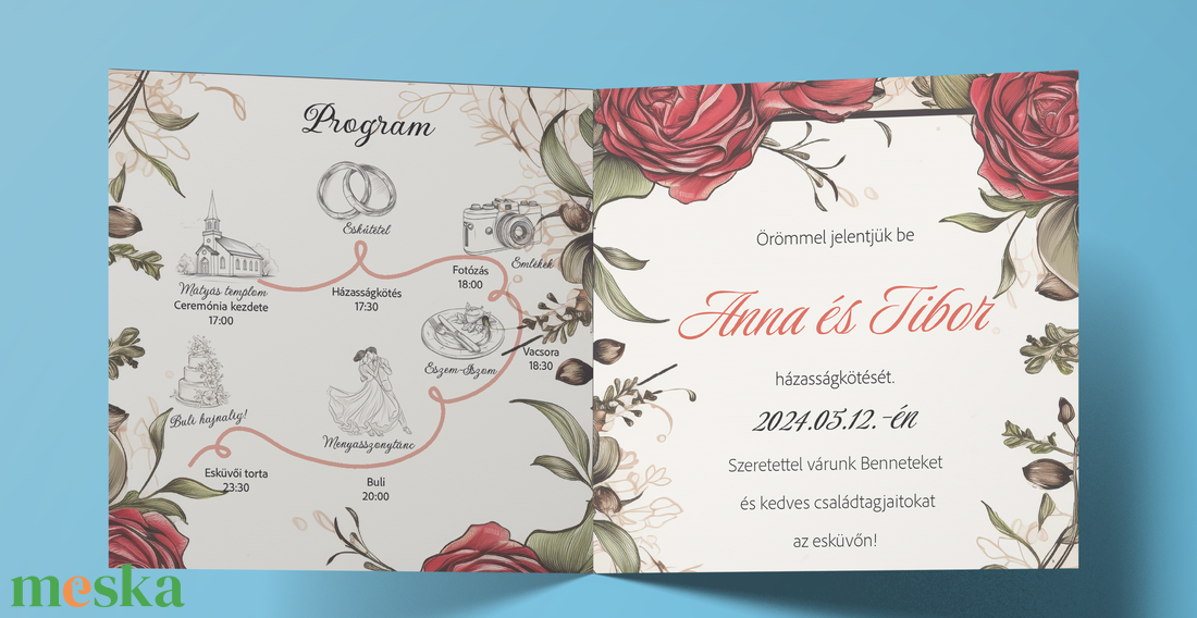 Különleges esküvői meghívó - esküvő - meghívó & kártya - meghívó - Meska.hu