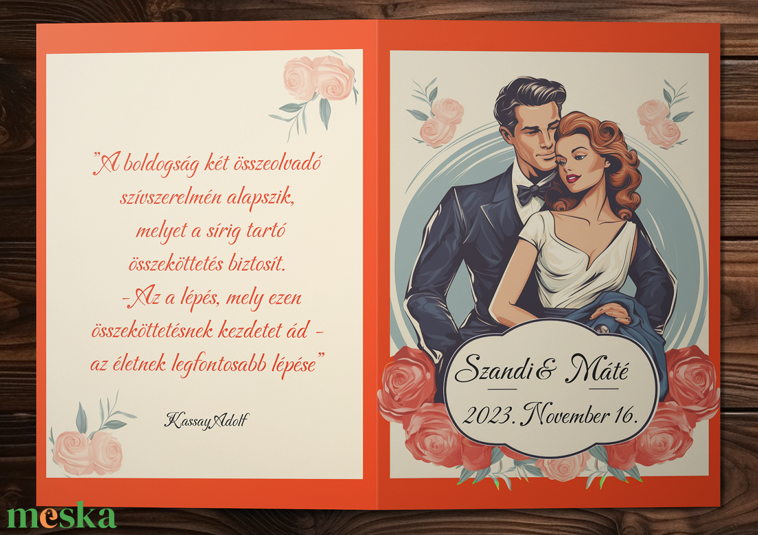 Retro pinup  esküvői meghívó - esküvő - meghívó & kártya - meghívó - Meska.hu