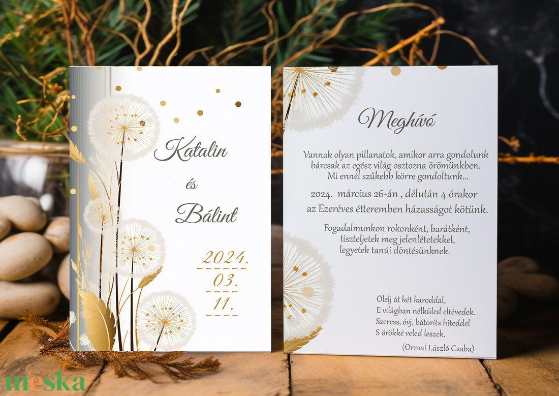 Pitypang esküvői meghívó - esküvő - meghívó & kártya - meghívó - Meska.hu Pitypang esküvői meghívó - esküvő - meghívó & kártya - meghívó - Meska.hu