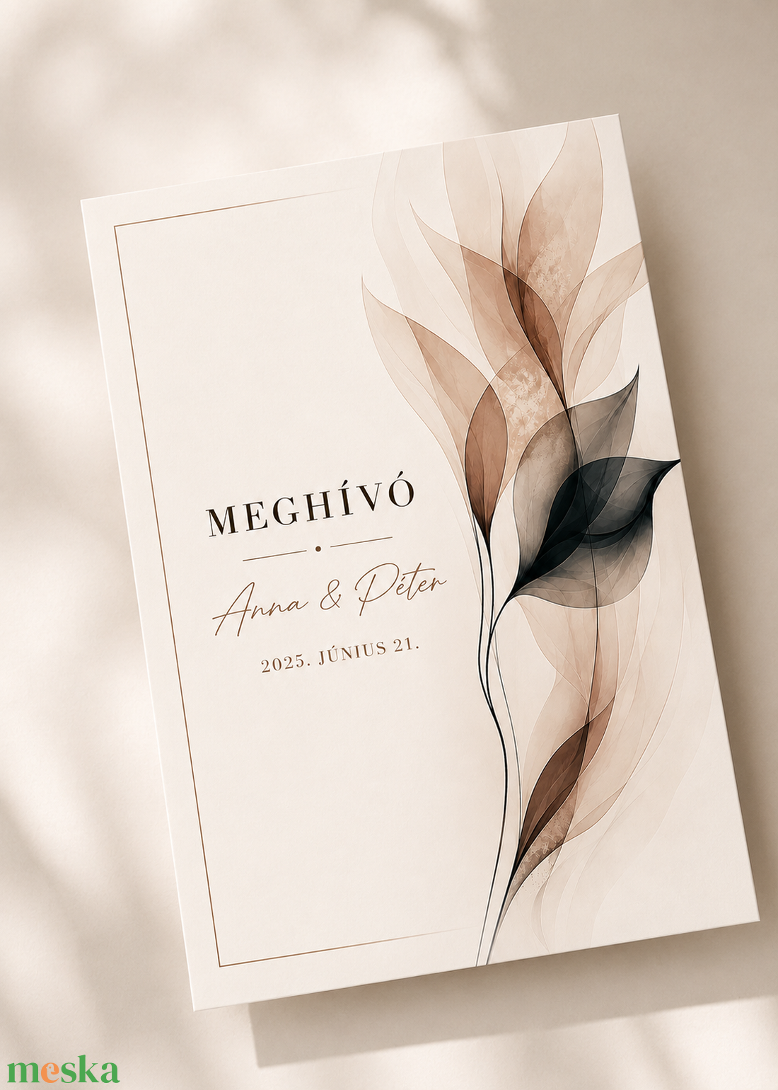 Selyem Lomb � Elegáns Esküvői Meghívó - esküvő - meghívó & kártya - meghívó - Meska.hu