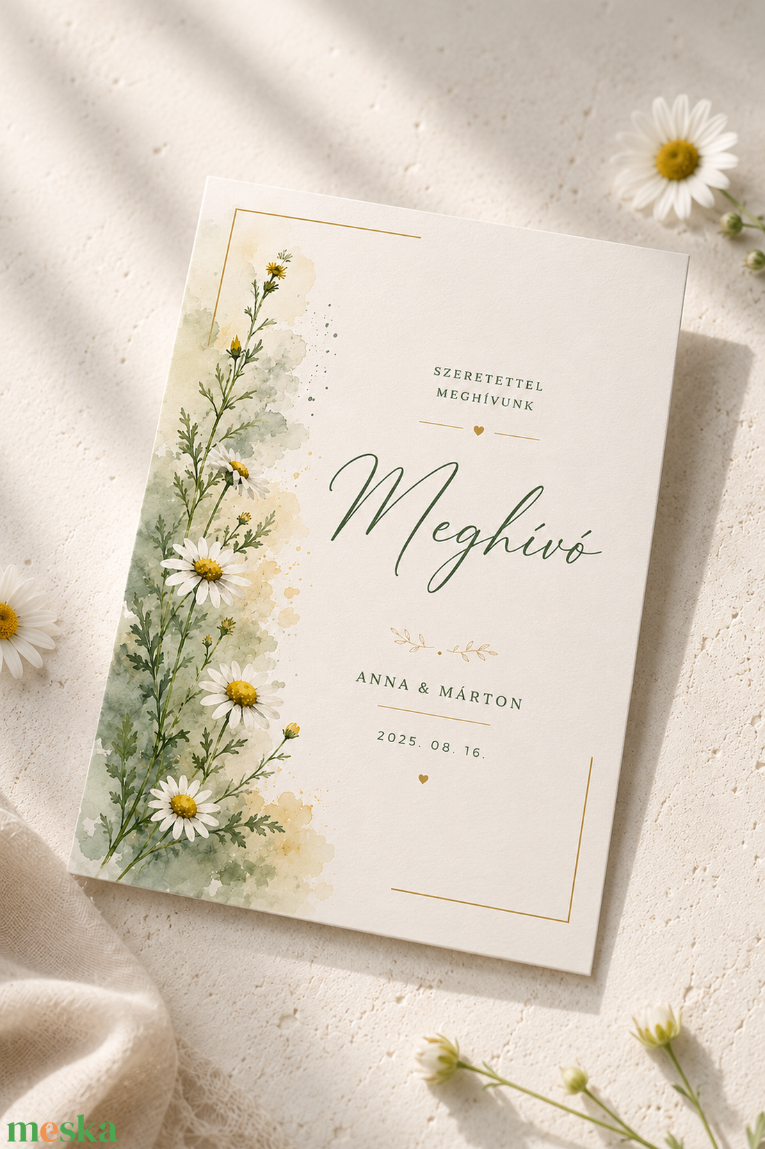 Margaréta Álom � Margarétás Esküvői Meghívó - esküvő - meghívó & kártya - meghívó - Meska.hu