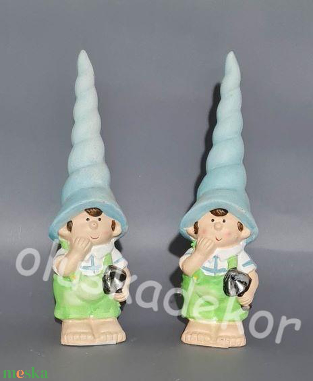Kertész manó, kerámia, tavaszi, nyári dekor figura 22 cm - kellékek & szerszámok - dekorációs kellékek - egyéb kellékek - Meska.hu