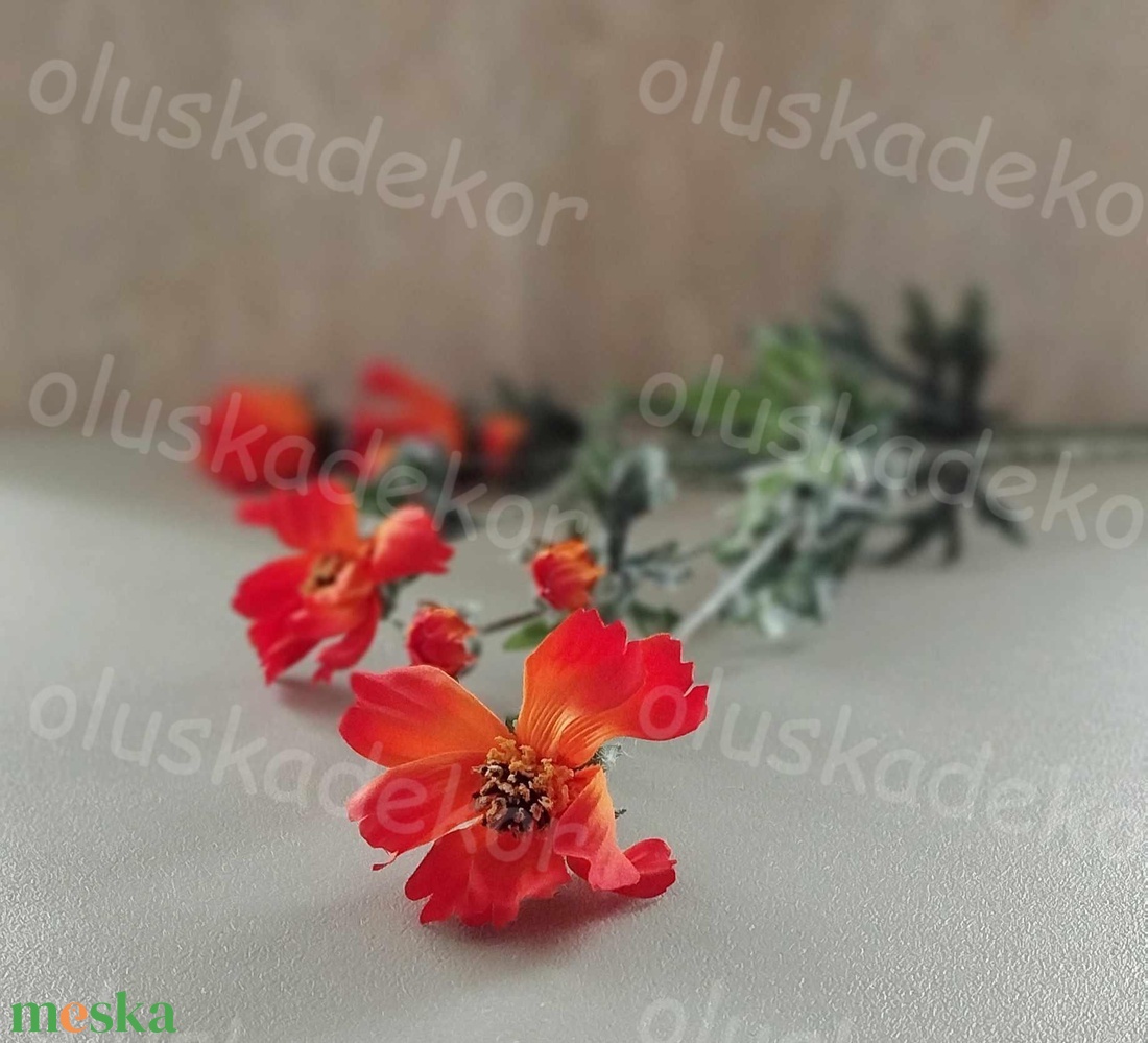 Pipacs, 4 virágos, selyem szálas dekor növény, narancs, 78cm - kellékek & szerszámok - dekorációs kellékek - egyéb kellékek - Meska.hu Pipacs, 4 virágos, selyem szálas dekor növény, narancs, 78cm - kellékek & szerszámok - dekorációs kellékek - egyéb kellékek - Meska.hu