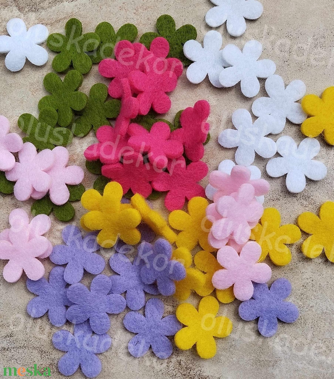 Virág, nyári, tavaszi dekorációs filc figura, 6 színben, 3cm - kellékek & szerszámok - dekorációs kellékek - egyéb kellékek - Meska.hu Virág, nyári, tavaszi dekorációs filc figura, 6 színben, 3cm - kellékek & szerszámok - dekorációs kellékek - egyéb kellékek - Meska.hu