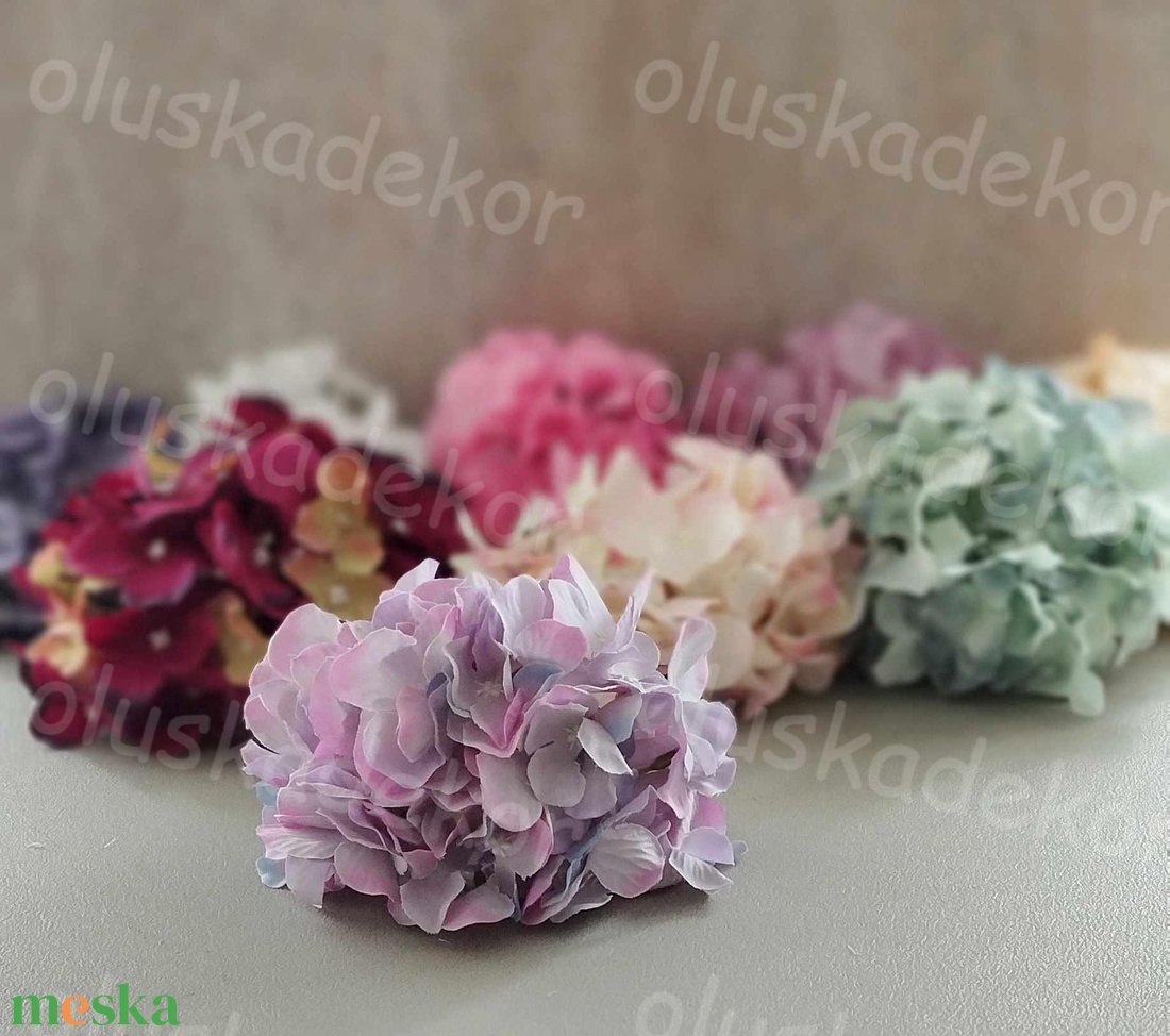 Hortenzia virágfej, 18 cm, selyemvirág, dekor - kellékek & szerszámok - dekorációs kellékek - virágfej - Meska.hu Hortenzia virágfej, 18 cm, selyemvirág, dekor - kellékek & szerszámok - dekorációs kellékek - virágfej - Meska.hu