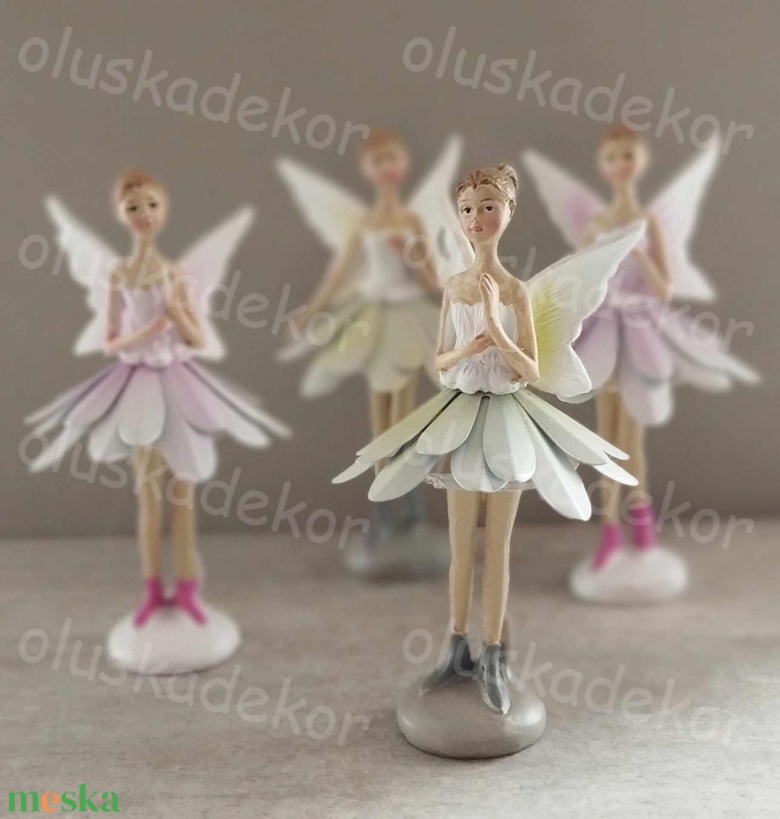 Tündér, rózsaszín, zöld ruhás, tündérkert, poly dekor, figura, 14 x 7 cm - kellékek & szerszámok - dekorációs kellékek - egyéb kellékek - Meska.hu Tündér, rózsaszín, zöld ruhás, tündérkert, poly dekor, figura, 14 x 7 cm - kellékek & szerszámok - dekorációs kellékek - egyéb kellékek - Meska.hu